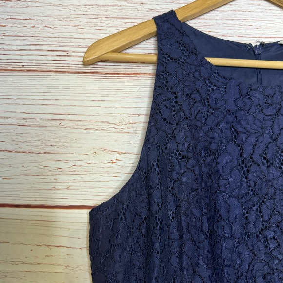 Joie Adisa Navy Blue Lace Mini Dress Sz 8 - Picture 8 of 15